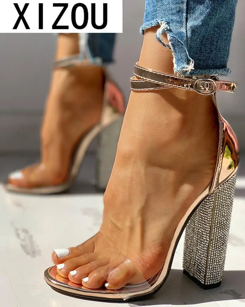 Туфли лодочки женские на высоком каблуке пикантные классические со стразами