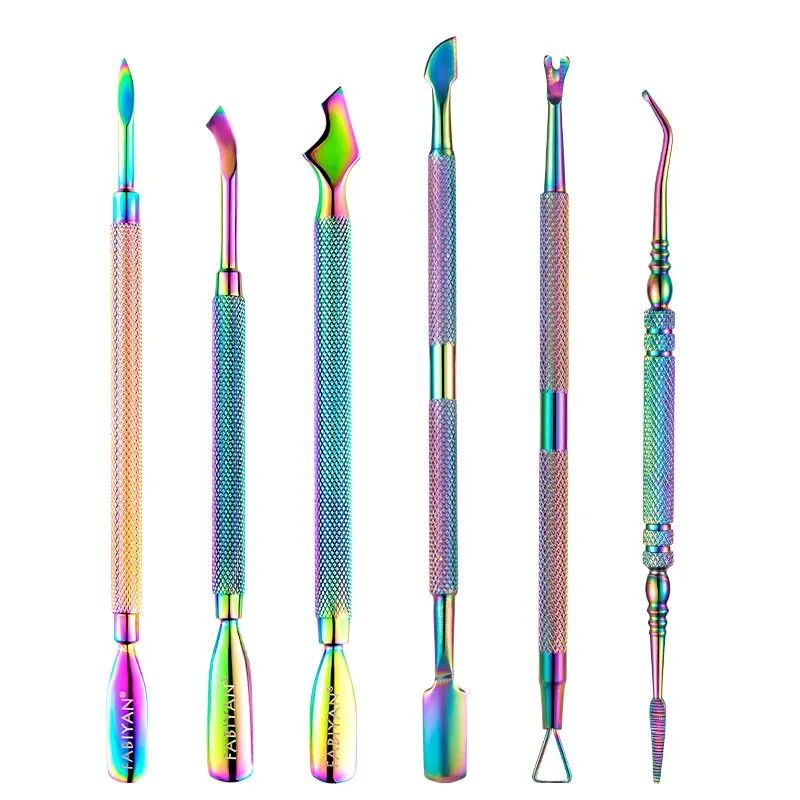 6 шт. профессиональные толкатели для кутикулы нержавеющая сталь|Пушеры кутикулы|