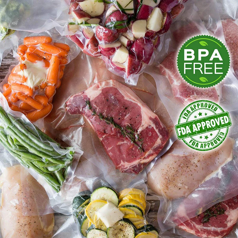 5 рулонов/лот кухонные вакуумные пакеты для хранения пищевых продуктов, свежие пакеты для вакуумного упаковщика, сохраняющие продукты питания 12+ 15+ 20+ 25+ 28 см* 500 см