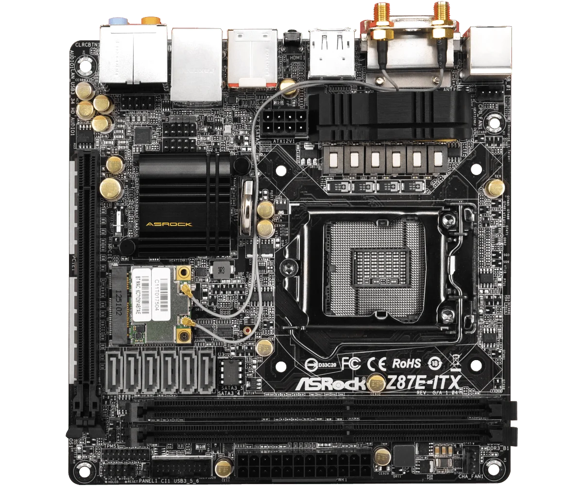 Б/у ASRock MINI ITX HTPC оригинальная розетка 1150 Z87 материнская плата с Wi-Fi для настольного