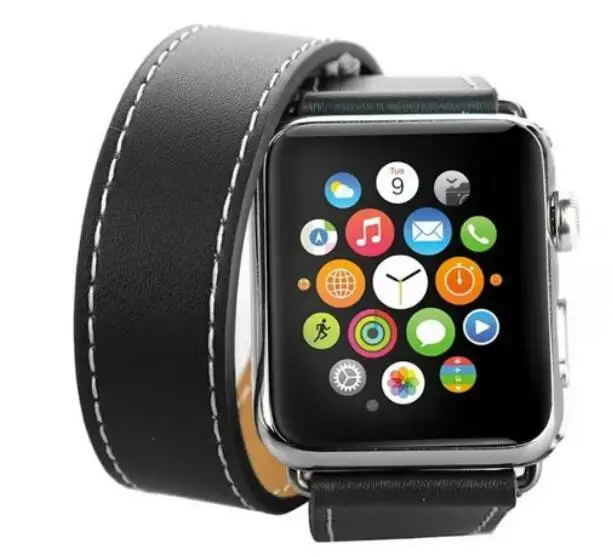 Серии 3/2/1 натуральная кожа ремешок для наручных часов Apple Watch 38 мм 40 мм 42 44 мм для наручных часов iwatch серии 5 4 кабель-браслет на запястье - Цвет ремешка: black