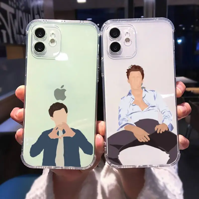 

Tom Holland actor Phone Case For iphone 13 12 11 8 7 plus mini x xs xr pro max Transparent soft