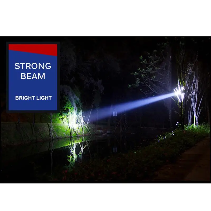 Super Bright Powerful USB LED flashlight Searching Torches Light Lamp Hand Camping Lantern for Hunting Camping Hiking Caving