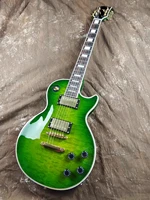 electric guitar green large pattern mahogany body rosewood fingerboard in stock fast shipping