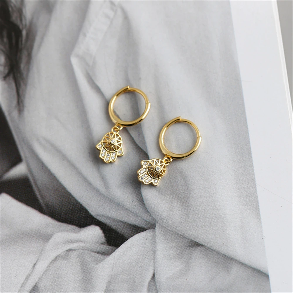 Женские серьги-подвески ANDYWEN Хрустальный пирсинг из стерлингового серебра 925