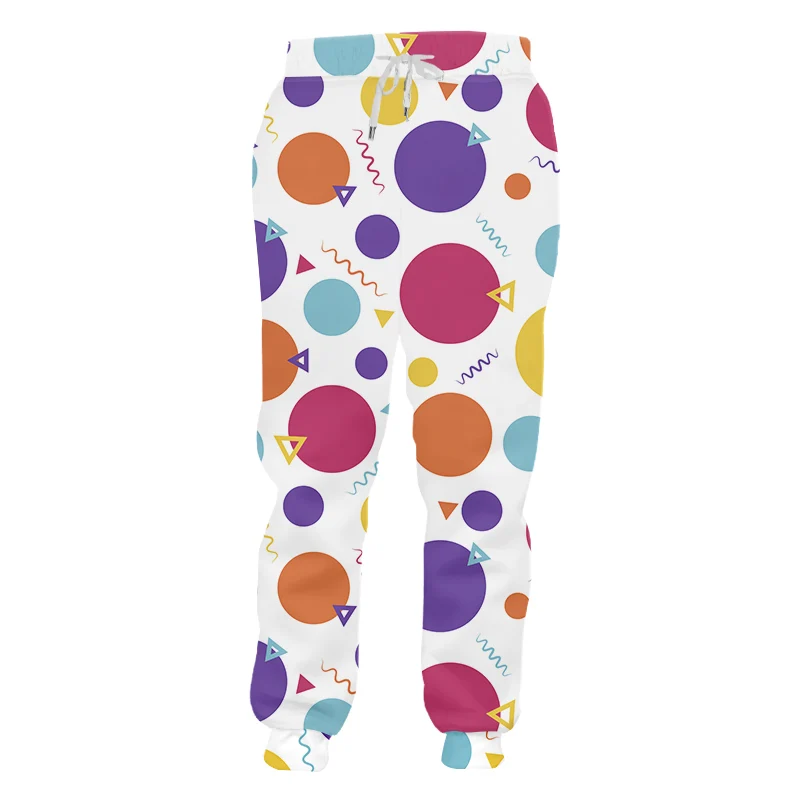 

IFPD свободного размера плюс с длинным Штаны Для Мужчин's из искусственной кожи с напечатанным красочные геометрические фигуры, 3D впитывает п...