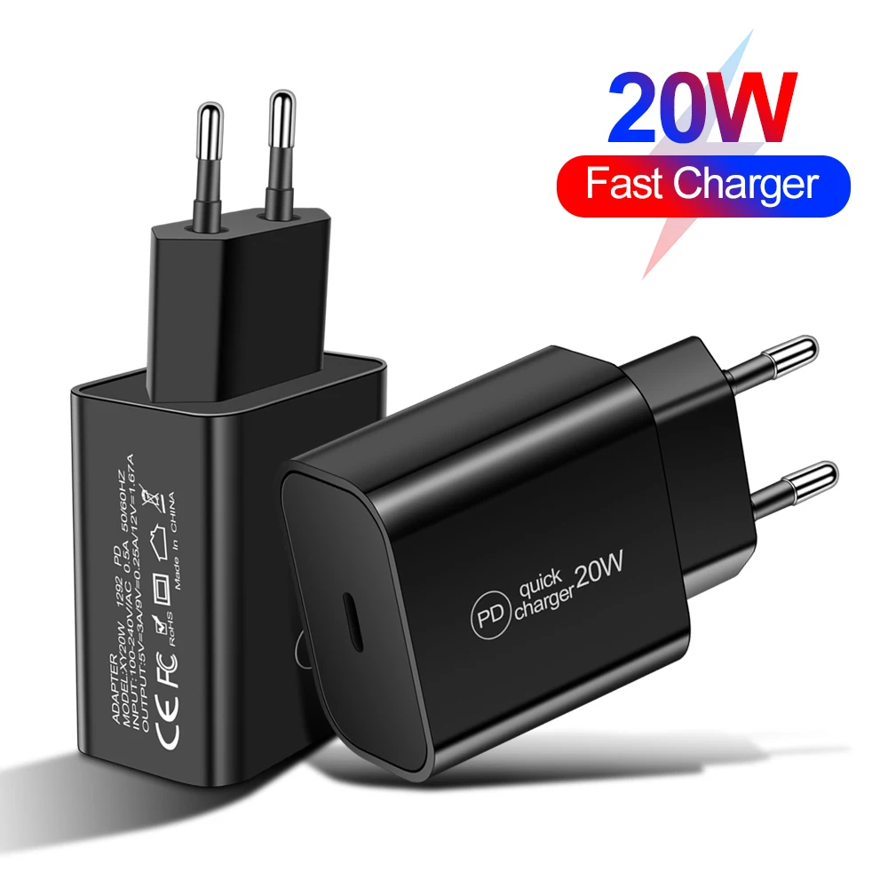 

Pd MAX 20W Usb C Charger Quick Charging Adapter For iPhone 13 12 Pro Xiaomi 11 Samsung Huawei Fast Charger USB Charger Type-C
