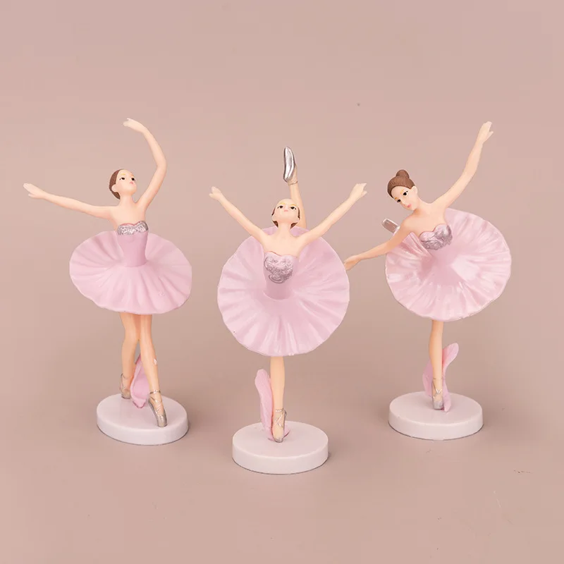 Home Showcase Decor 3pcs/set Elegant Dancing Ballet Girls Figure Toys Decoration Cake Topper Wedding Bride and Groom Cartoon toy | Дом и сад