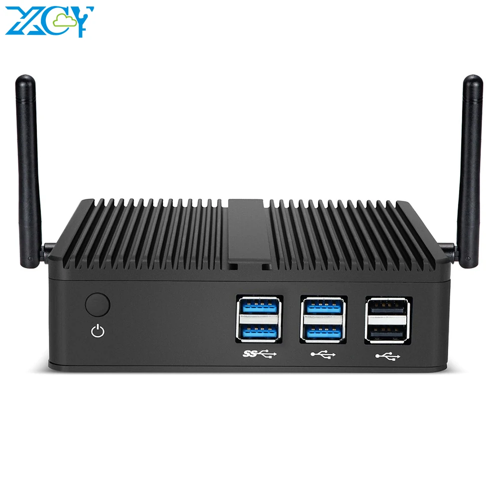 XCY Fanless Mini PC Intel Core i7-4500U 4GB8GB RAM 128GB256GB SSD 300Mbps WiFi Gigabit Ethernet HDMI VGA HTPC Windows 10