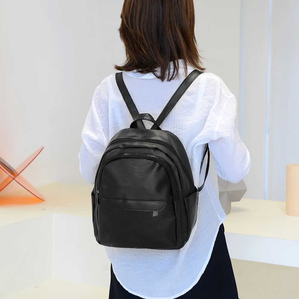 

Модный женский рюкзак в стиле преппи, однотонные сумки, школьные вместительные рюкзаки для студентов, Женский дорожный рюкзак