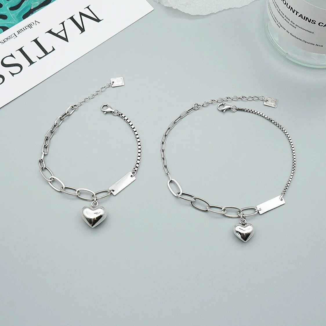 

Fashion Love Heart Bracelet Luxury Ins Charms Bracelets For Men Women Boho Jewelry 2021