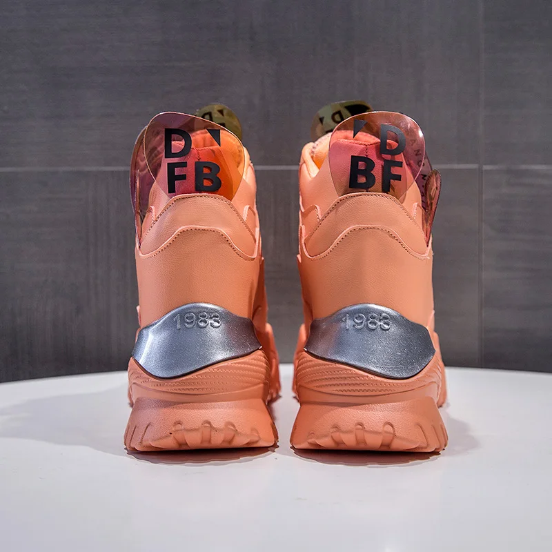 

2020 Chunky sneakers Platform Fashion Brand Designers 9cm Height Increasing Wedge shoes Woman sports Casual shoes Tenis Female