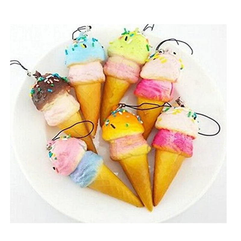 

Cute Cell phone Charms Kawaii Ice cream with Sprinkls Gift Bag Straps
