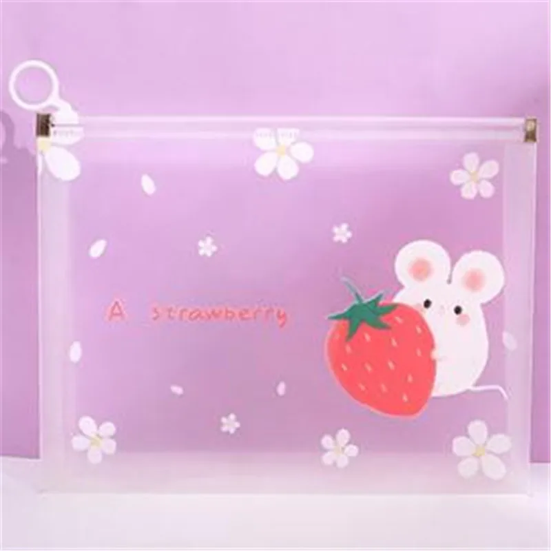 Простой Прозрачный чехол для карандаша милая косметичка школьные и офисные