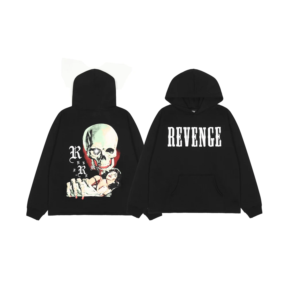 

2021FW Revenge Fleece Hoodie Men Women 1:1 Top Quality Hooded Digital Printing XXXtentacion Pullover Hip Hop Sweatshirts