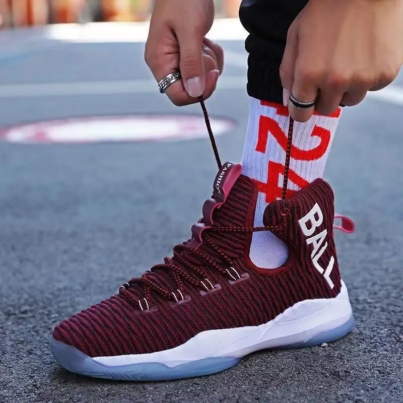 Новинка 2019 баскетбольные кроссовки с высоким берцем ботинки для тренировок в