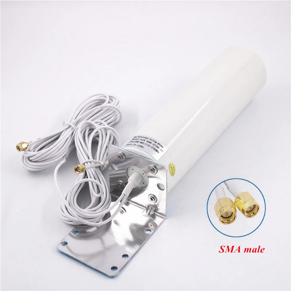 WiFi antenna CRC9 4G LTE antena SMA 12dBi Omni antenne 3G TS9 male 5m dual cable 2.4GHz for Huawei B315 E8372 E3372 ZTE routers