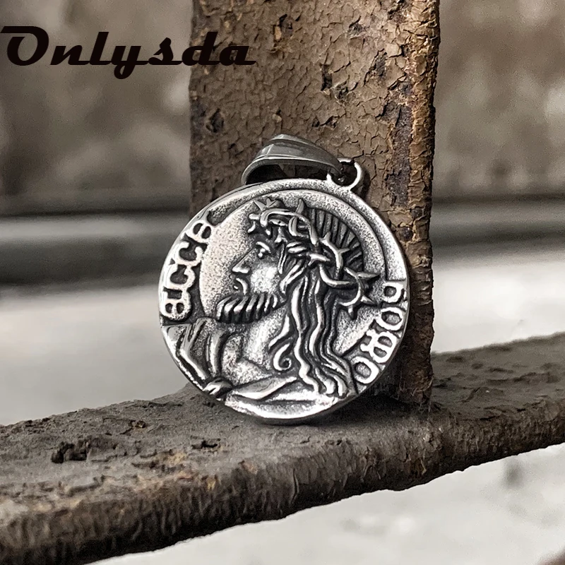 

Ожерелье с подвеской Христос Иисус из нержавеющей стали 316L, тяжелое мужское ювелирное изделие, подарок, Религиозные христианские украшения...