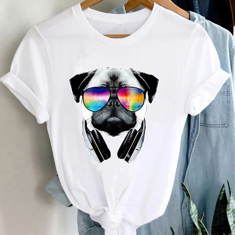 

Cool Graphic Tee Harajuku T-Shirts With Short Sleeves Fashion Cool Cat Printed Women's Summer T-Shirts Basic Women's Clothing