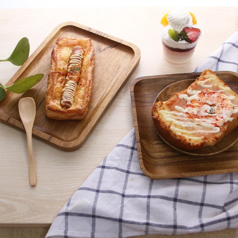 Круглый поднос из натурального дерева простая овальная прямоугольная