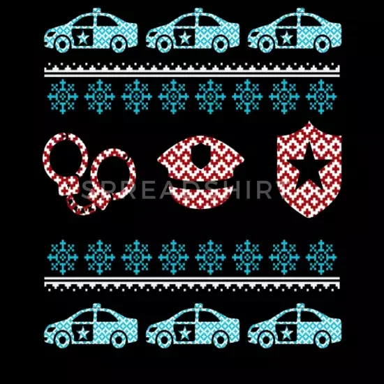 

Police Ugly Christmas Sweater Design Women's T-shirt