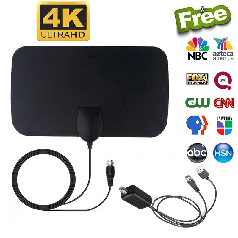 Kebidumei 4K 25dB с высоким коэффициентом усиления HD TV DTV коробка цифров ТВ антенна +