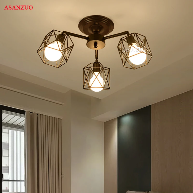 Ретро винтажный промышленный американский кантри железная клетка потолочный