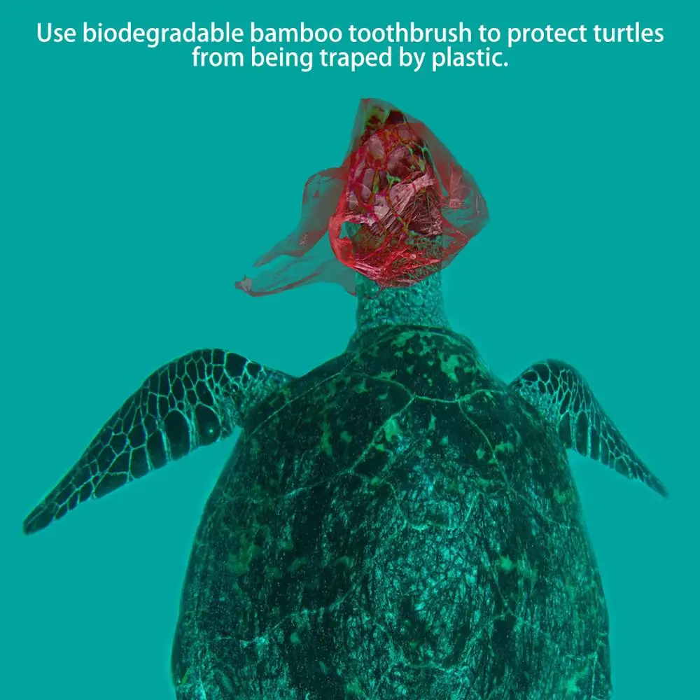 Детская бамбуковая зубная щетка биоразлагаемая устойчивая без бисфенола