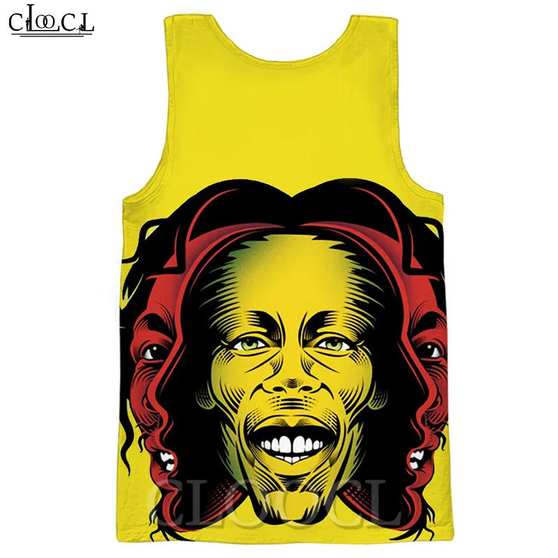 

CLOOCL Singer Bob Marley Vintage Tank Top Gym Clothing 3D Print Tank Top Men Women Fitness Streetwear Vest Bodybuilding Shirt