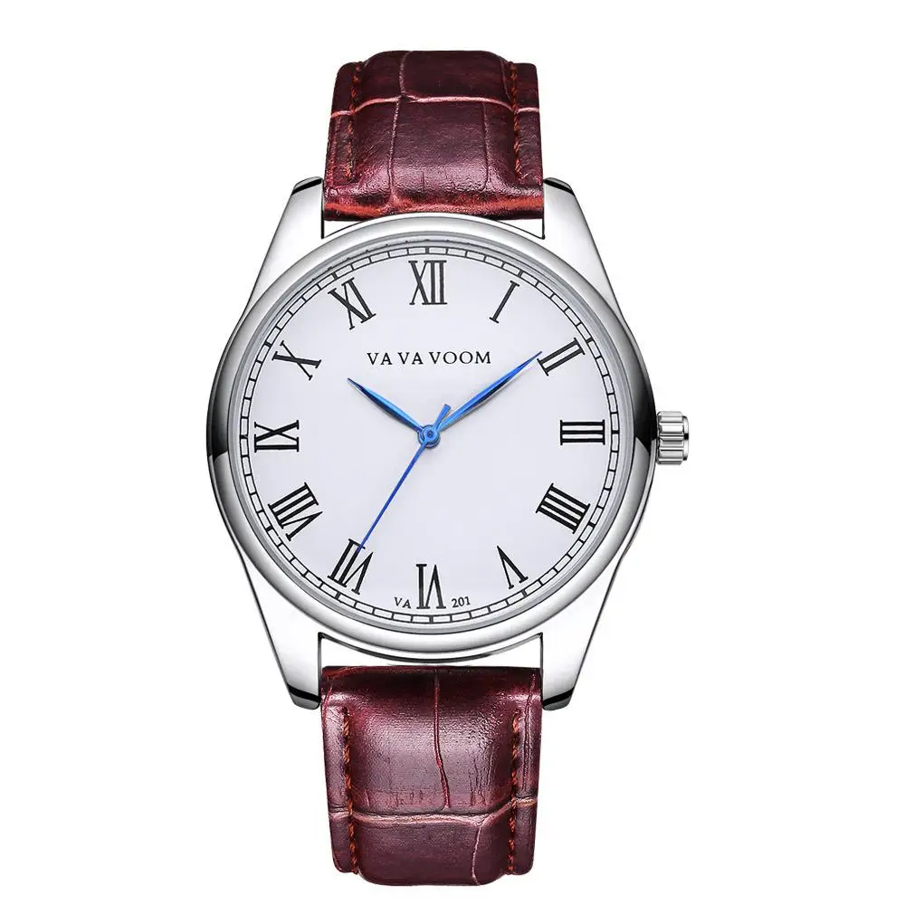 

European And American PopmenS Retro Roman Numerals Shuttle Scale Quartz Business Casual Fashion Trend menS Belt Quartz Watch