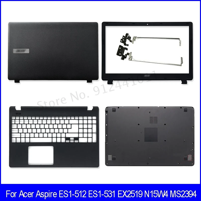 

Новая задняя крышка для ноутбука Acer Aspire ES1-512 EX2519 N15W4 MS2394, передняя панель, Упор для рук, Нижняя крышка, петли, петли, крышка