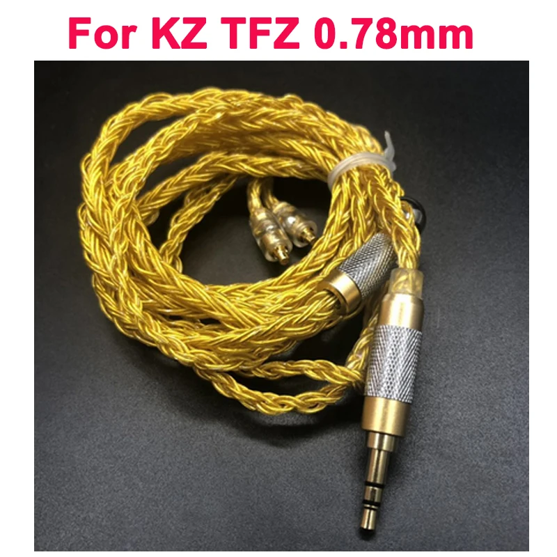 For KZ TFZ 0.78mm JC16 6N OFC 16 акций 480 ядер наушники Обновление кабель для se215 se535 0,78 мм IE80 MMCX IM A2DC ZSN QDC UE серии - Цвет: For KZ TFZ 0.78mm