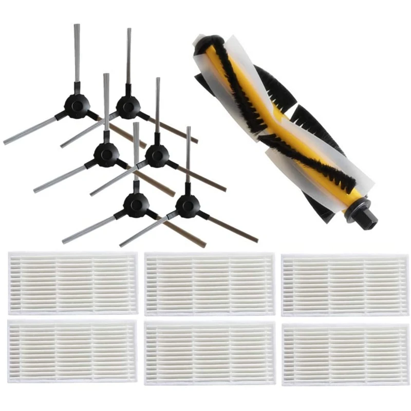 

Replacement Parts Compatible for Proscenic 790T Robotic Vacuum Cleaner, 1 Main Brush + 6 Filters + 6 Side Brushes