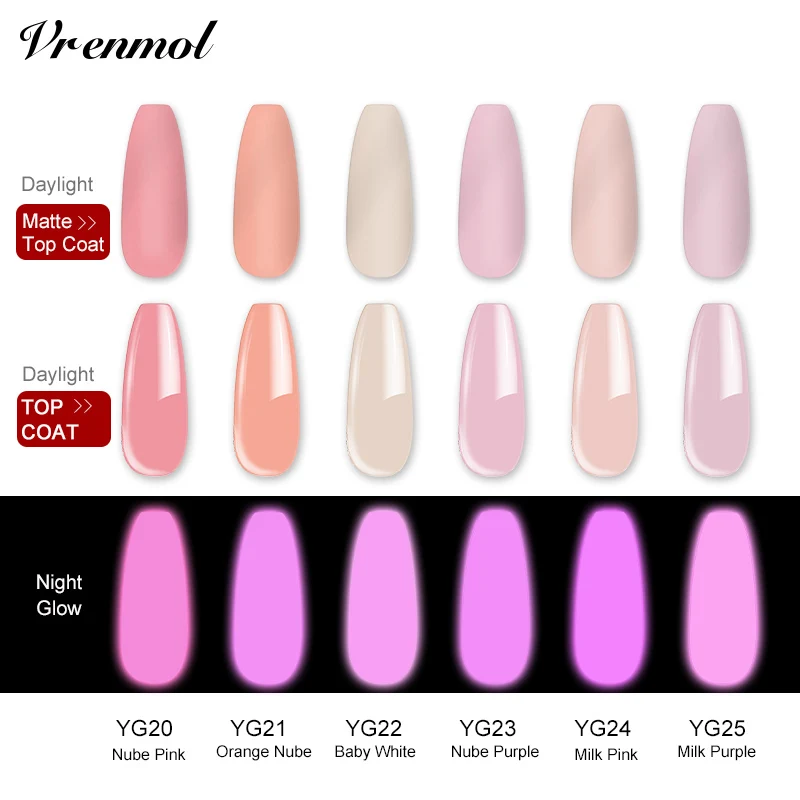 Vrenmol неоновый Гель-лак для ногтей красочный светящийся в темноте гель лак Сделай