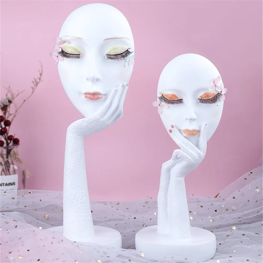 

Ornaments Lashes Mannequin for Eyelash Extension Makeup Lash Extension Supplies Dummy for Eyelash Practice Lash Mannequin Head