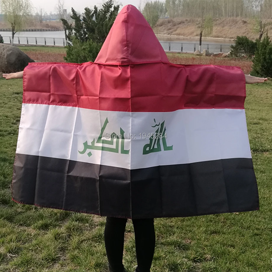 Фото Флаг Ирака накидка на тело флаг страны баннер 3x5 футов мира из полиэстера