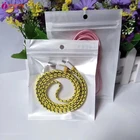 Прозрачный белый пластиковый мешок для продуктов, 500 шт., 16*20 см, на молнии