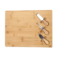 bamboo cheese board with handle knives wooden cutting board cheese cooking tool set cheese slicer fork scoop cutter f1136