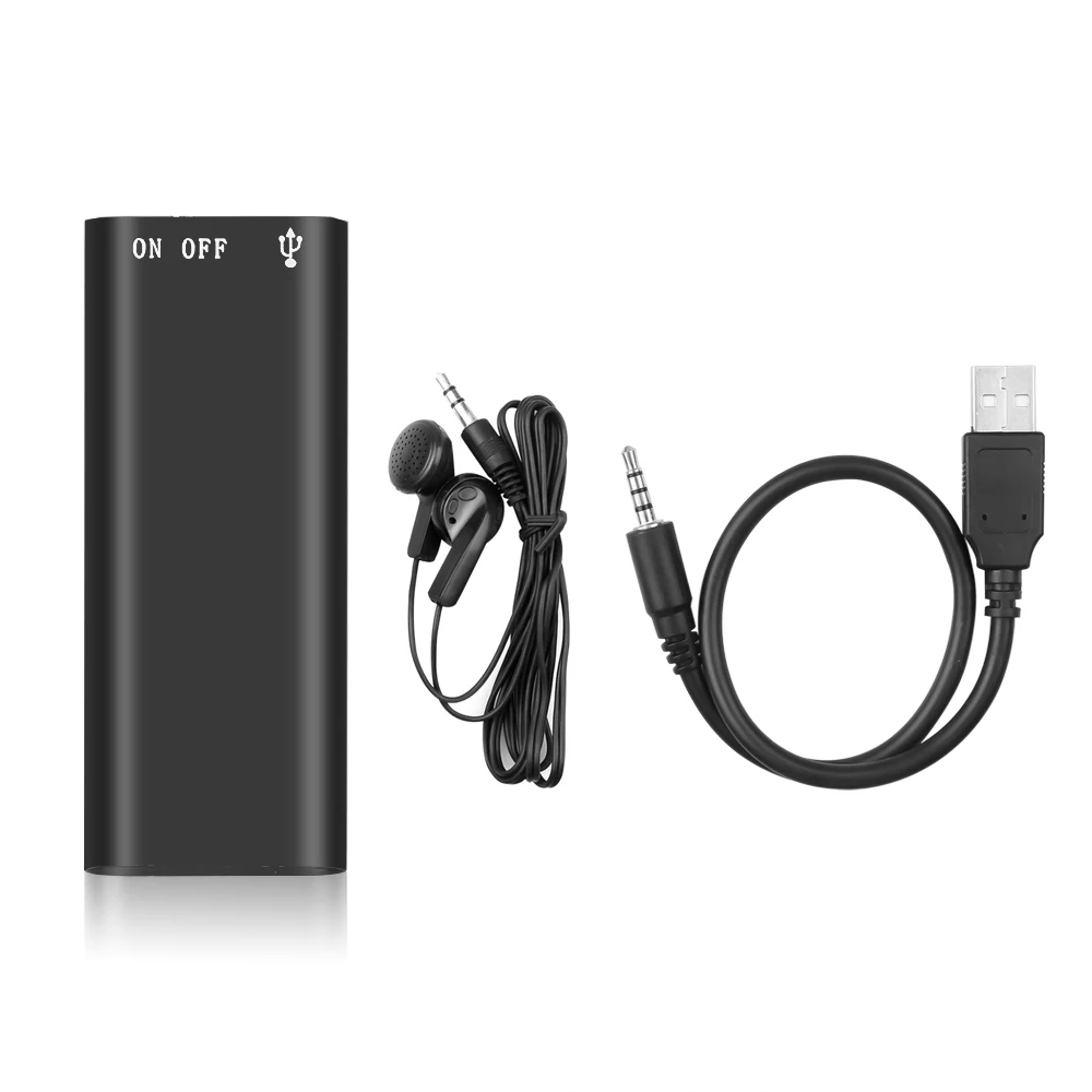 Профессиональный цифровой диктофон Kebidumei Mini 8 ГБ перезаряжаемый + MP3 плеер с