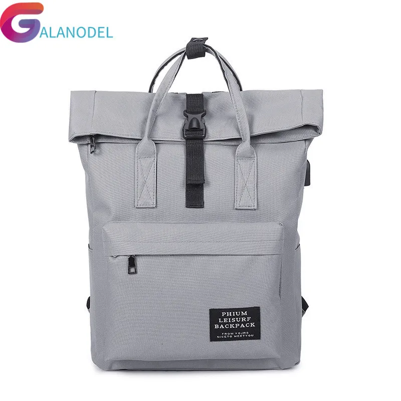 

New Women External USB Charge Backpack Canvas Backpack Male Mochila Escolar Girls Laptop Backpack School Bags Backpack for teens