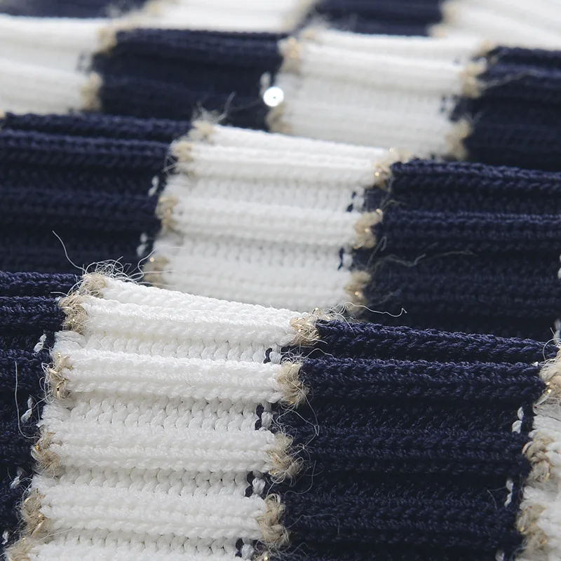 

2021 Fashion Knitted Cropped Tops Women Sweater Cardigan V-Neck Long Sleeve Stripes Buttons Jumper Vintage Jersey Casual Korean