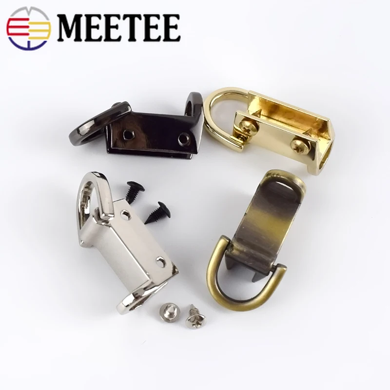 2/4/10pairs Meetee Metal Buckles Bag Leather Clip D Ring Handbag Side Clasp Hooks Buckle Bags Hanger Hardware Sewing Accessories | Дом и сад