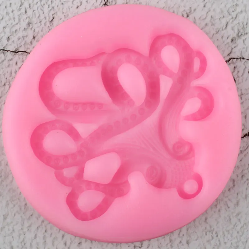 Осьминог силиконовые формы DIY морские животные кальмар кекс Topper инструменты для