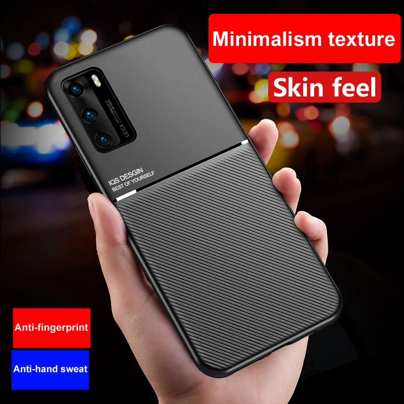 Матовый чехол с кожаной текстурой для Huawei P40 P30 P20 Pro Mate 30 20 Nova 7 6 10 9 8 чехол|Бамперы| |