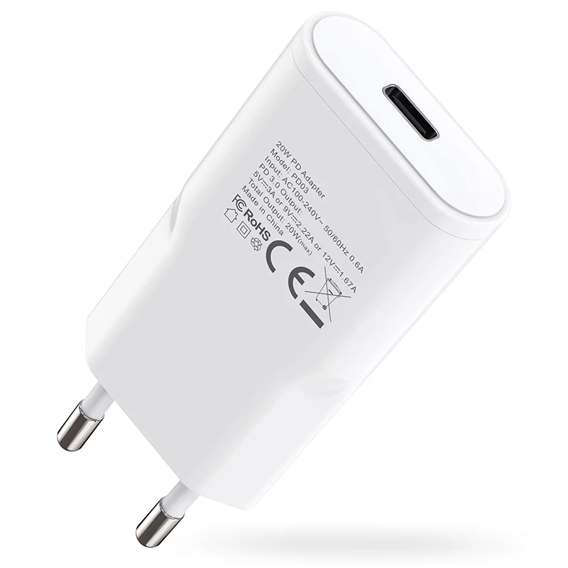 Настенное зарядное устройство URVNS 20 Вт USB C адаптер питания настенные зарядные