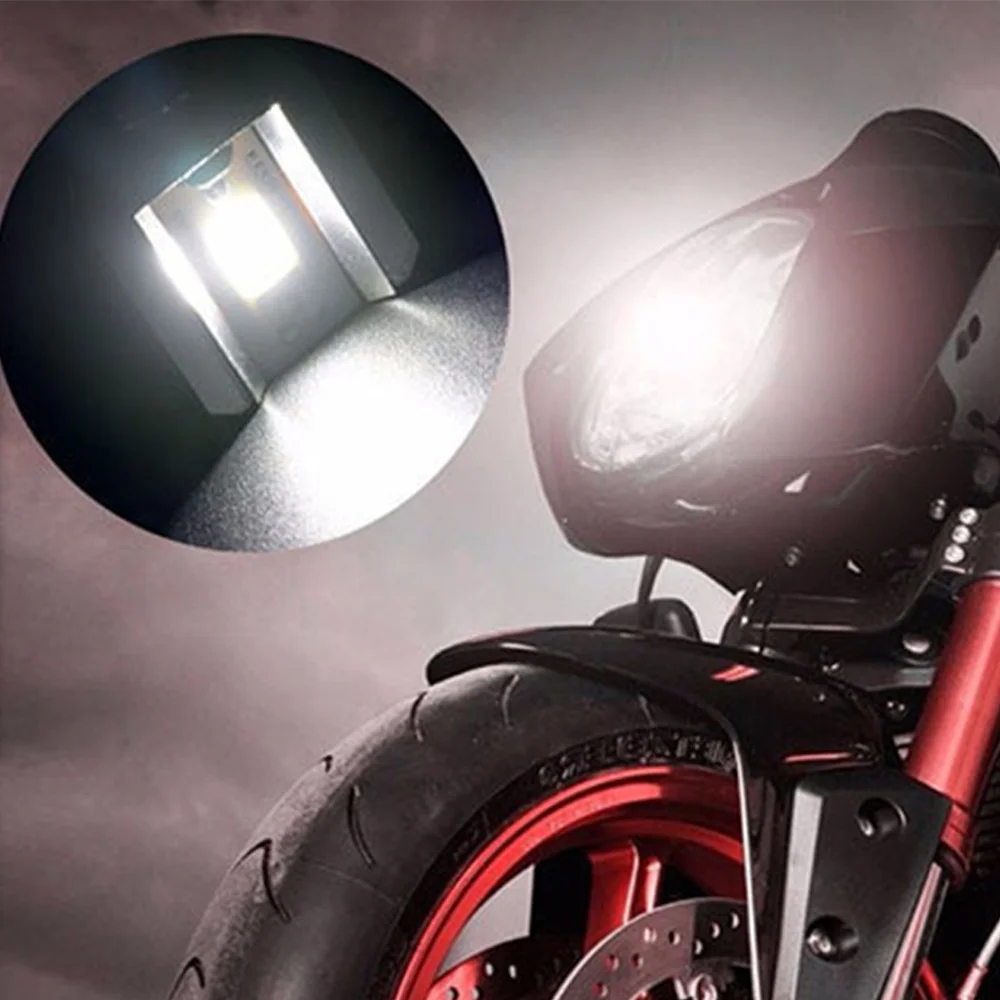 

Silver Alloy BA20D Motorcycle Headlight Single-sided High-power