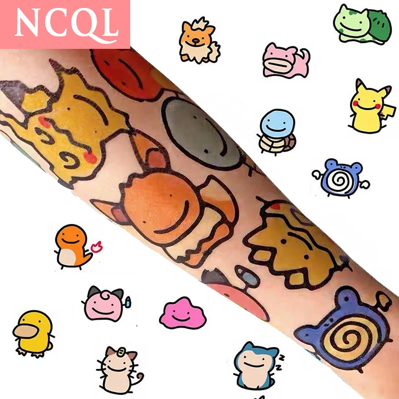 30 Аниме наклейки с покемоном и татуировками водостойкие Мультяшные милые TAKARA TOMY