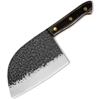 Ру доставка 7 дюймов кухонный нож мясника из нержавеющей стали кованые тесак нож шеф-повара, пластичный монтаж, острые столовые приборы с деревянной ручкой