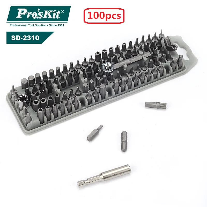 Pro'sKit SD 2310 смешанные биты для электрической отвертки 100 шт. обменные