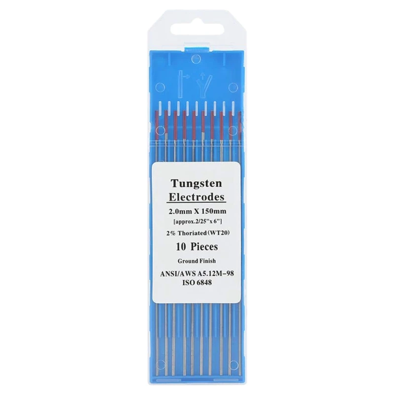 

HOT-WT20 Tungsten Electrode Professional Tig Rod 2% Thoriated Welding Accessories(2.0Mm175mm)